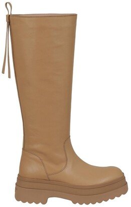 Round-Toe Knee-Length Boots-AB