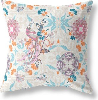 Amrita Sen Designs Amrita Sen Everest Peacock Indoor Outdoor Pillow Zip-AB