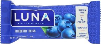 Clif Bar Luna Bar - Organic Blueberry Bliss - Case of 15 - 1.69 oz