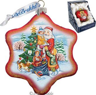 G.DeBrekht Holiday Joy in Red Snowflake Ornament