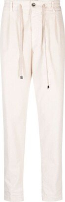 Drawstring-Fastening Tapered-Leg Trousers