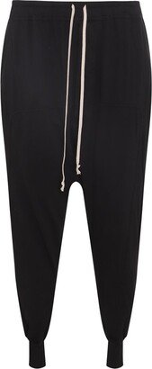 Drop-Crotch Tapered Leg Drawstring Trousers