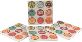 Cheers 4-Pc. Coaster Set