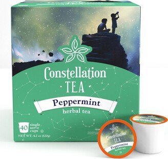 Constellation Tea Peppermint Herbal Tea Pods, Compatible Keurig 2.0 Brewers,40 Ct