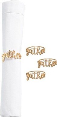 Gather Thanksgiving Napkin Ring Set of 4