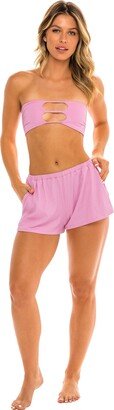 JMP The Label Paloma Elastic Waist Short - Blushing Pink