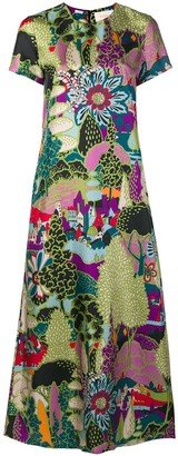 Printed Maxi Dress-AA