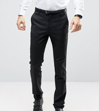 ASOS TALL Slim Tuxedo Pants in Black