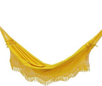 Handmade Tropical Yellow Cotton hammock