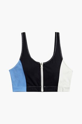 Color-block stretch sports bra-AA