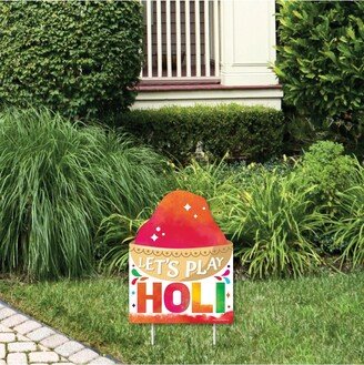 Big Dot Of Happiness Holi Hai - Outdoor Lawn Sign - Festival of Colors Party Yard Sign - 1 Piece