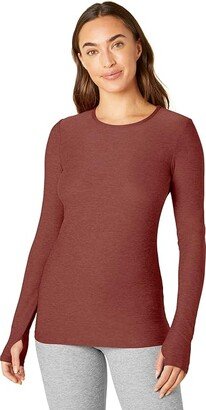 Classic Crew Pullover (Grape Rose Heather) Women's Clothing