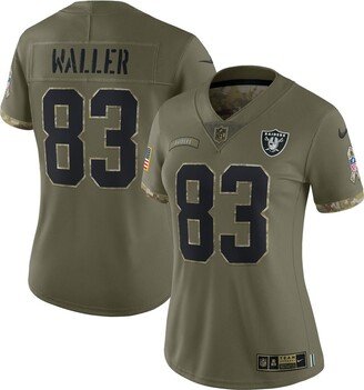 Women's Darren Waller Olive Las Vegas Raiders 2022 Salute To Service Limited Jersey