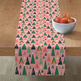 Table Runners: Holiday Trees - Pink Table Runner, 72X16, Pink