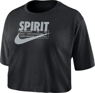 Washington Spirit Women's Dri-FIT Soccer Cropped T-Shirt in Black