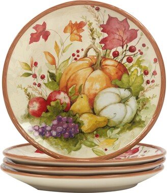 Harvest Blessings Set of 4 Dinner Plate Service for 4