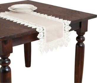 Saro Lifestyle Lace Trimmed Table Linens, 16