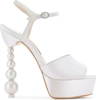 Natalia Faux Pearl Heel Platform Sandals