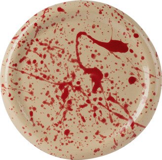 BOMBAC Off-White & Red Splatter Plate