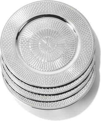 13 Medallion Electroplated Charger Plates, Set of 4