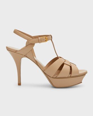 Tribute Leather T-Strap Platform Sandals