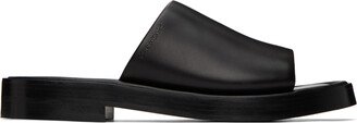 Black Single-Band Sandals