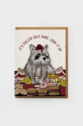 Boss Dotty Self Care Raccoon Greeting Card