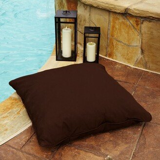Humble and Haute Clara Brown 26-inch Square Indoor/ Outdoor Sunbrella Floor Pillow