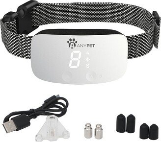 AnyPet Dog Bark Electronic Training Collar with Sound, Vibration and Static Modes, 7 Levels of Intensity, Soft Nylon Material, Easy-Snap Buckle