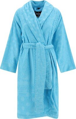 Long-Sleeved Belted Bathrobe-AA