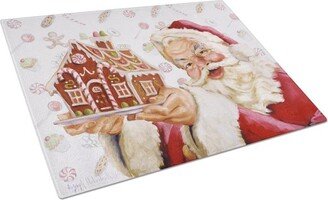 PJH3006LCB Santa Claus A Home For The Holidays Glass Cutting Board