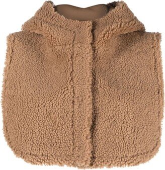 Reversible Shearling Hooded Bib-AA