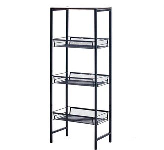 Porthos Home Blake 3-tier Storage Shelves, Mesh Trays And Metal Frame