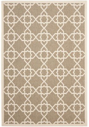 Courtyard Brown and Beige 8' x 11' Outdoor Area Rug