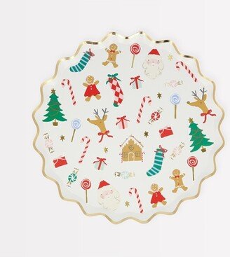 Jolly Christmas Side Plates (Pack of 8)