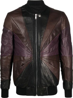 Panelled Leather Jacket-AA