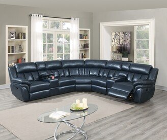 Gel Leatherette Manual Motion Sectional