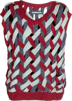 Woven Knitted Vest Top