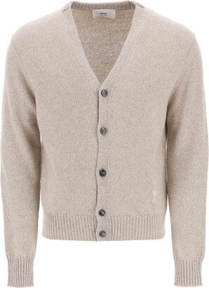 melange cashmere cardigan