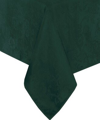 Poinsettia Elegance Jacquard Holiday Tablecloth - 60