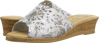 Estella (White Multi) Women's Wedge Shoes