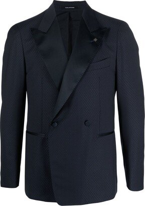 Textured Double-Breasted Blazer