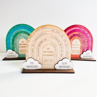 Baptismal Covenants Stand/Baptism Gift Diy Keepsake Latter-Day Saint Decorative Rainbow Display Wooden Arch