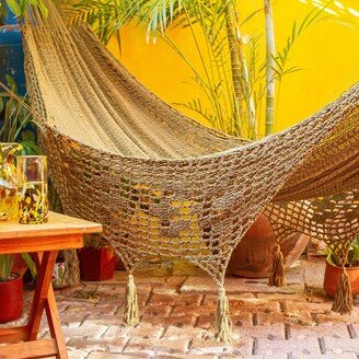 Handmade Maya Memories In Olive Cotton Rope Hammock