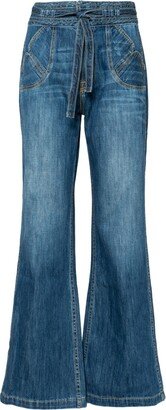 Noend Denim Bella Seamed Pocket Flare In Bend