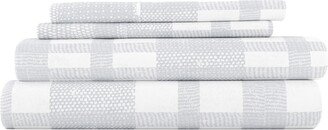 HOMESPUN Premium Woven 4-Piece Flannel Bed Sheet Set