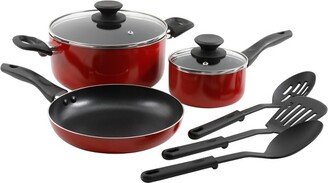 Home Palmer 8 Piece Cookware Set in Red