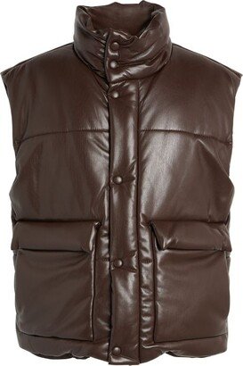 Vegan Leather Jovan Puffer Gilet-AA