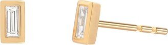 Zoe Lev Jewelry 14k Gold Diamond Baguette Stud Earrings