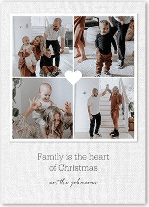 Holiday Cards: Family Fabric Holiday Card, White, 5X7, Christmas, Standard Smooth Cardstock, Square